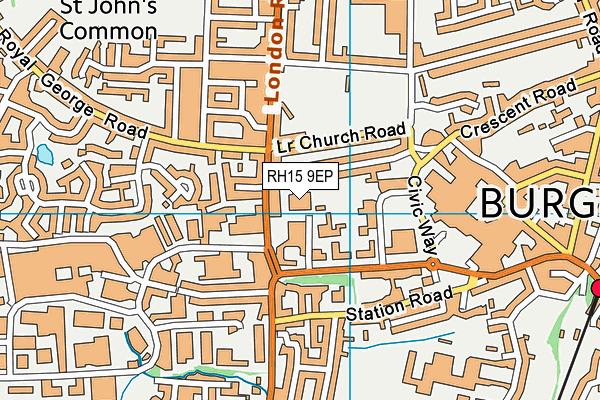 RH15 9EP map - OS VectorMap District (Ordnance Survey)