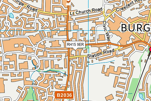 RH15 9ER map - OS VectorMap District (Ordnance Survey)