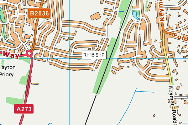 RH15 9HP map - OS VectorMap District (Ordnance Survey)
