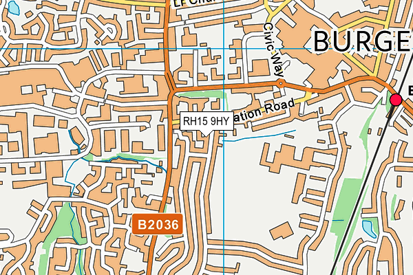 RH15 9HY map - OS VectorMap District (Ordnance Survey)