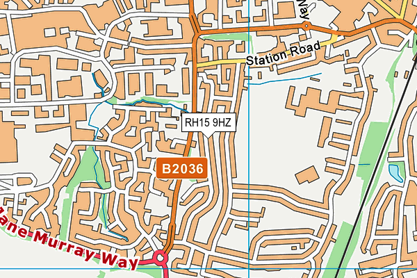 RH15 9HZ map - OS VectorMap District (Ordnance Survey)