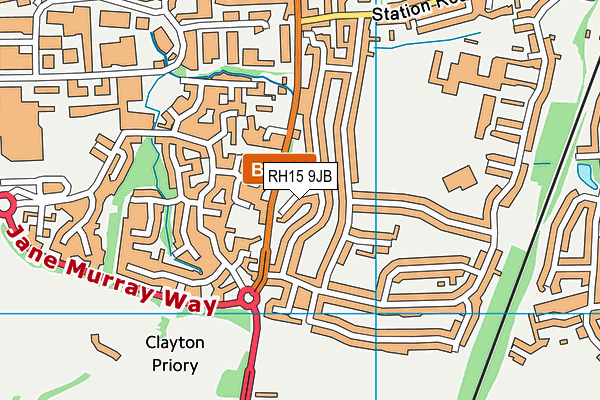 RH15 9JB map - OS VectorMap District (Ordnance Survey)