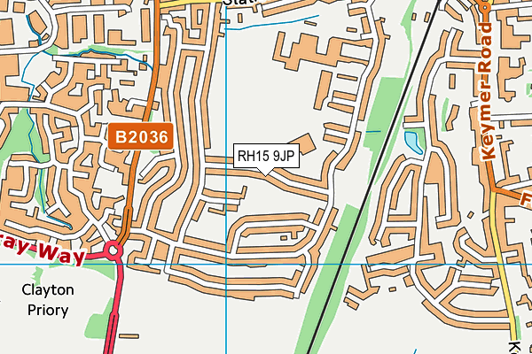 RH15 9JP map - OS VectorMap District (Ordnance Survey)