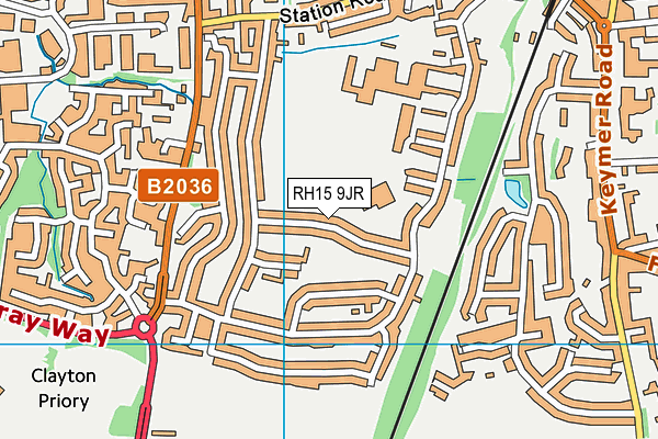 RH15 9JR map - OS VectorMap District (Ordnance Survey)