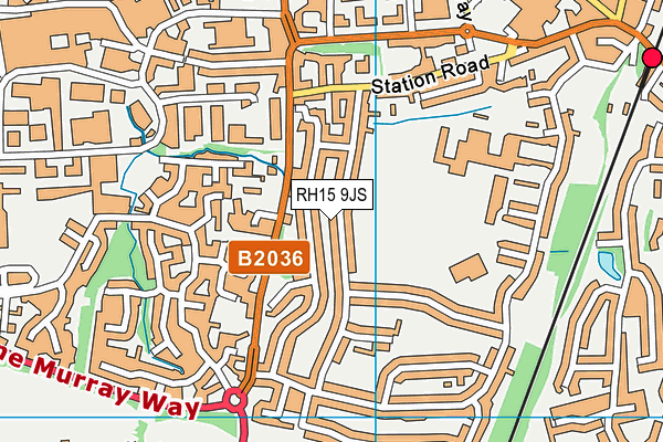 RH15 9JS map - OS VectorMap District (Ordnance Survey)