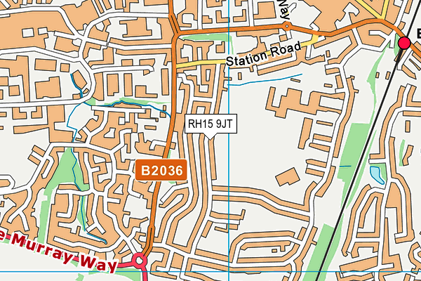 RH15 9JT map - OS VectorMap District (Ordnance Survey)