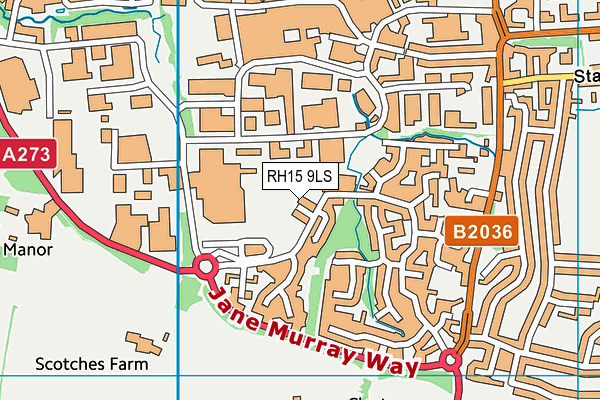 RH15 9LS map - OS VectorMap District (Ordnance Survey)