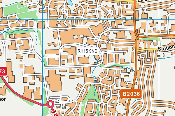 RH15 9ND map - OS VectorMap District (Ordnance Survey)