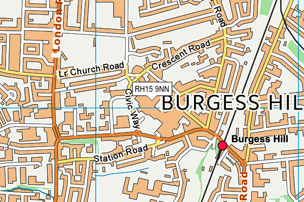 Heights Health And Fitness (Closed) map (RH15 9NN) - OS VectorMap District (Ordnance Survey)