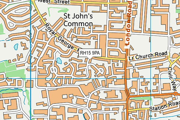 RH15 9PA map - OS VectorMap District (Ordnance Survey)