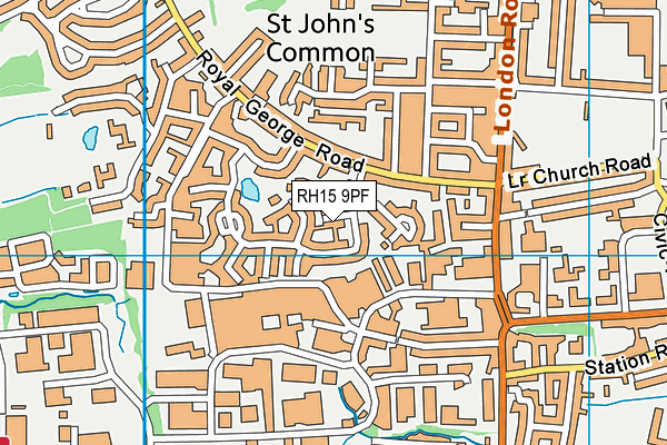 RH15 9PF map - OS VectorMap District (Ordnance Survey)