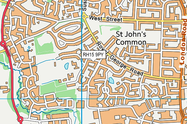 RH15 9PY map - OS VectorMap District (Ordnance Survey)
