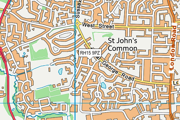 RH15 9PZ map - OS VectorMap District (Ordnance Survey)