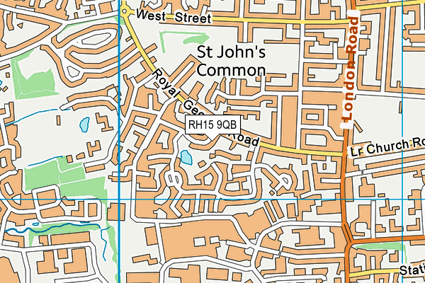 RH15 9QB map - OS VectorMap District (Ordnance Survey)