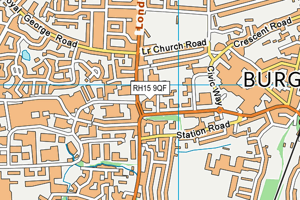 RH15 9QF map - OS VectorMap District (Ordnance Survey)