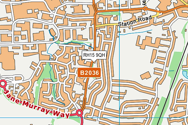 RH15 9QH map - OS VectorMap District (Ordnance Survey)