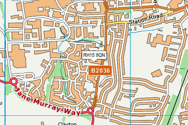 RH15 9QN map - OS VectorMap District (Ordnance Survey)