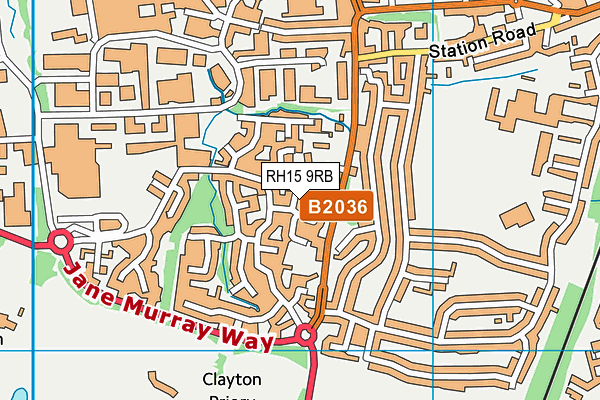 RH15 9RB map - OS VectorMap District (Ordnance Survey)