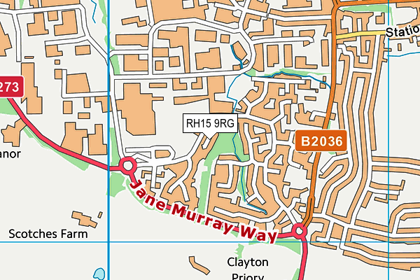 RH15 9RG map - OS VectorMap District (Ordnance Survey)