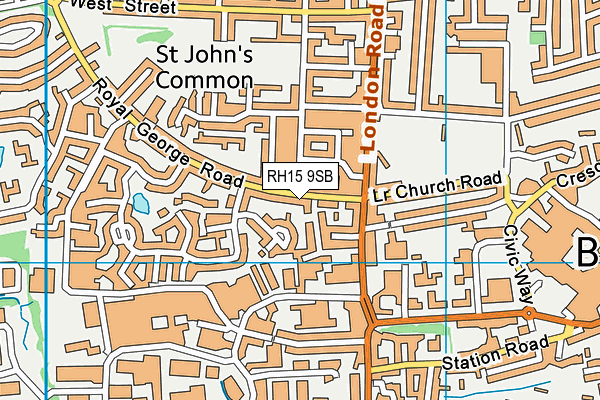 RH15 9SB map - OS VectorMap District (Ordnance Survey)