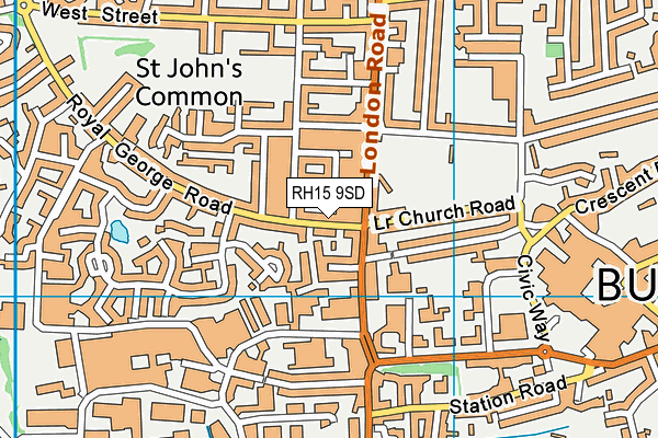 RH15 9SD map - OS VectorMap District (Ordnance Survey)