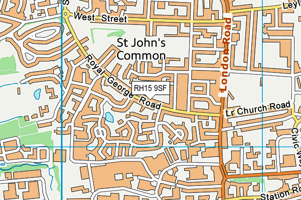 RH15 9SF map - OS VectorMap District (Ordnance Survey)