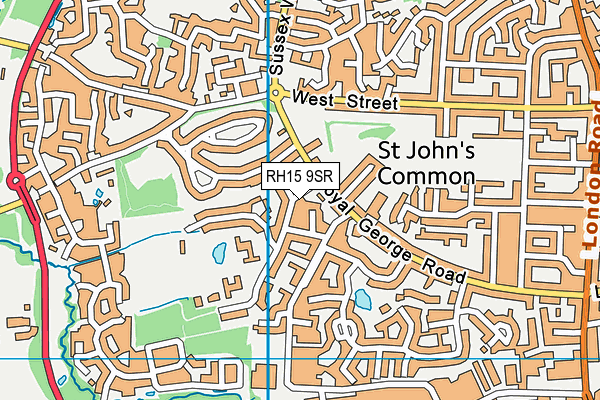 RH15 9SR map - OS VectorMap District (Ordnance Survey)