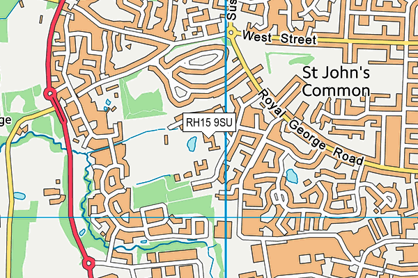 Southway Junior School map (RH15 9SU) - OS VectorMap District (Ordnance Survey)
