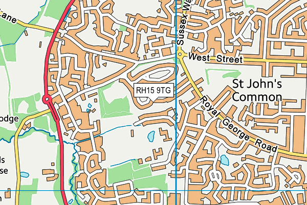 RH15 9TG map - OS VectorMap District (Ordnance Survey)