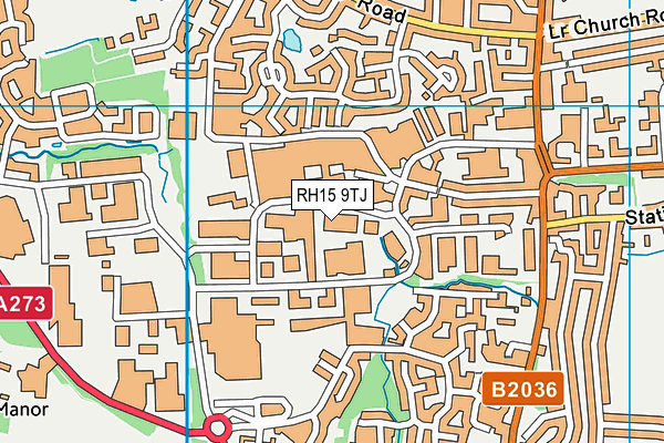 RH15 9TJ map - OS VectorMap District (Ordnance Survey)