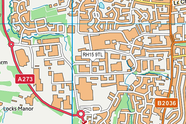 RH15 9TL map - OS VectorMap District (Ordnance Survey)