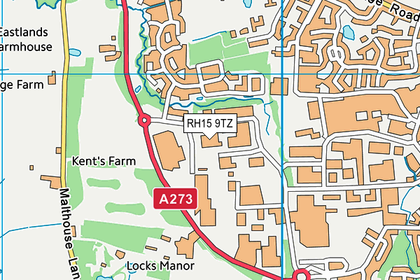RH15 9TZ map - OS VectorMap District (Ordnance Survey)