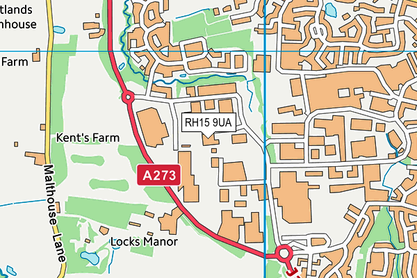 RH15 9UA map - OS VectorMap District (Ordnance Survey)