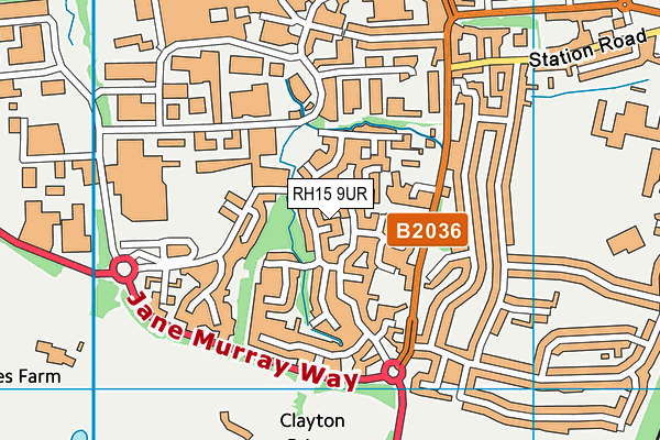 RH15 9UR map - OS VectorMap District (Ordnance Survey)