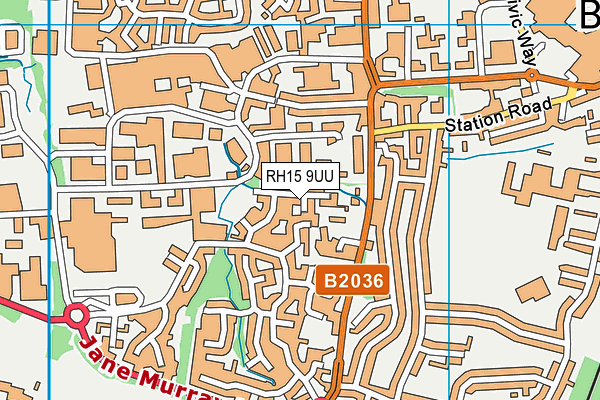 RH15 9UU map - OS VectorMap District (Ordnance Survey)