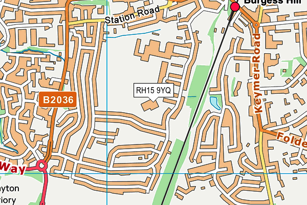 RH15 9YQ map - OS VectorMap District (Ordnance Survey)