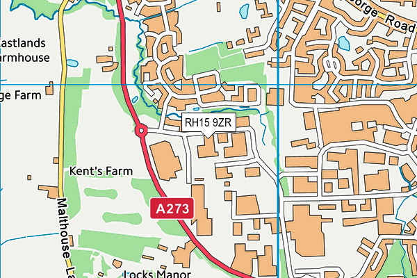 RH15 9ZR map - OS VectorMap District (Ordnance Survey)