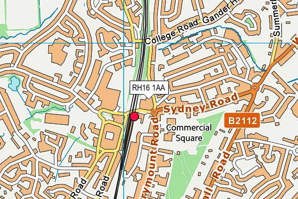 RH16 1AA map - OS VectorMap District (Ordnance Survey)