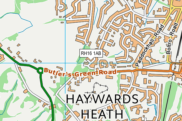 RH16 1AB map - OS VectorMap District (Ordnance Survey)