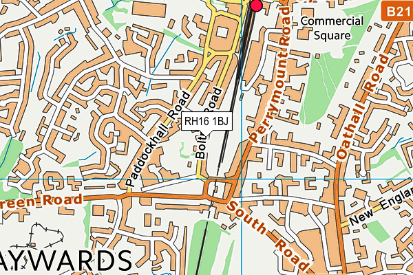 RH16 1BJ map - OS VectorMap District (Ordnance Survey)