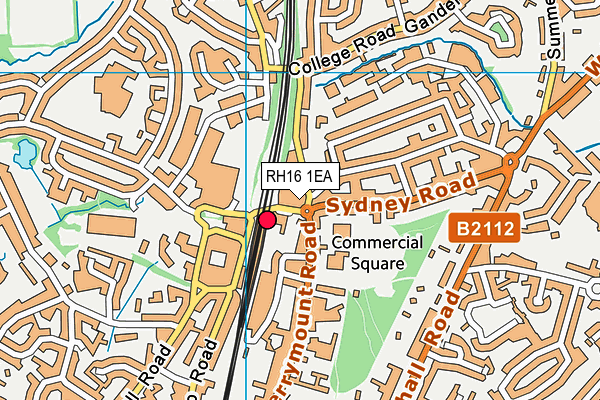 RH16 1EA map - OS VectorMap District (Ordnance Survey)