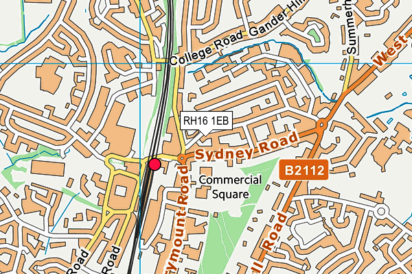 RH16 1EB map - OS VectorMap District (Ordnance Survey)