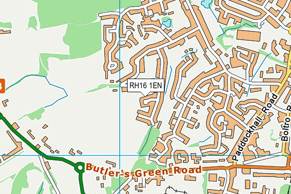 RH16 1EN map - OS VectorMap District (Ordnance Survey)