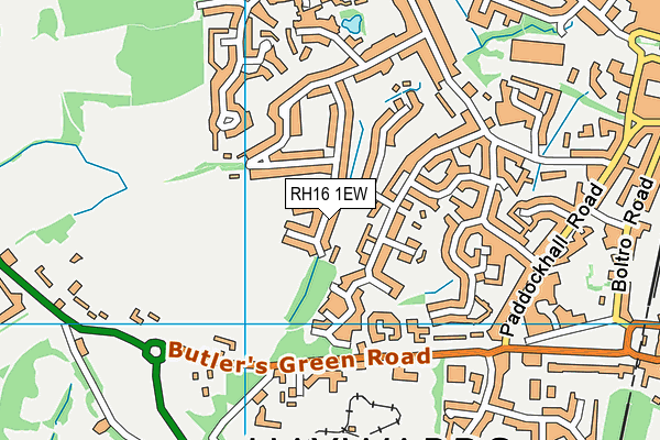 RH16 1EW map - OS VectorMap District (Ordnance Survey)