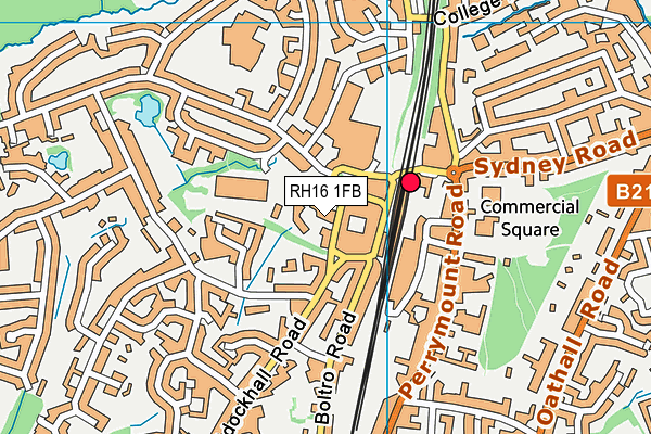 RH16 1FB map - OS VectorMap District (Ordnance Survey)