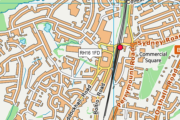 RH16 1FD map - OS VectorMap District (Ordnance Survey)