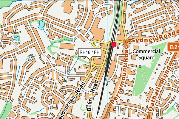 RH16 1FH map - OS VectorMap District (Ordnance Survey)