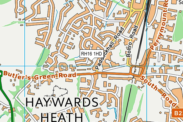 RH16 1HD map - OS VectorMap District (Ordnance Survey)