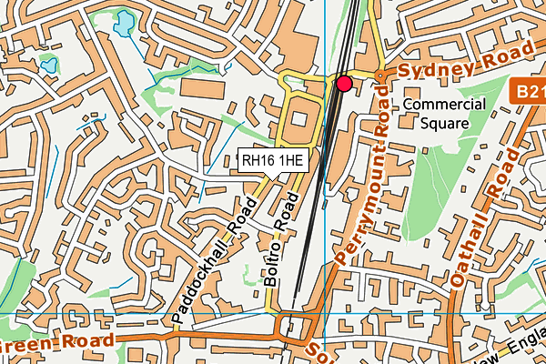 RH16 1HE map - OS VectorMap District (Ordnance Survey)