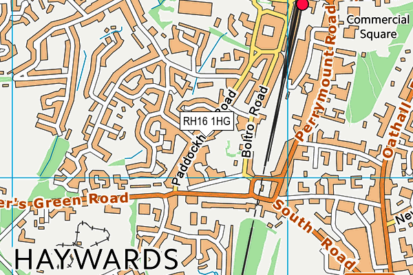 RH16 1HG map - OS VectorMap District (Ordnance Survey)